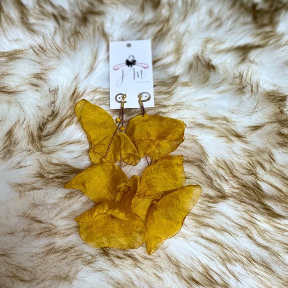 Air Bloom Drop Earrings - Marigold - Picture 5 of 8